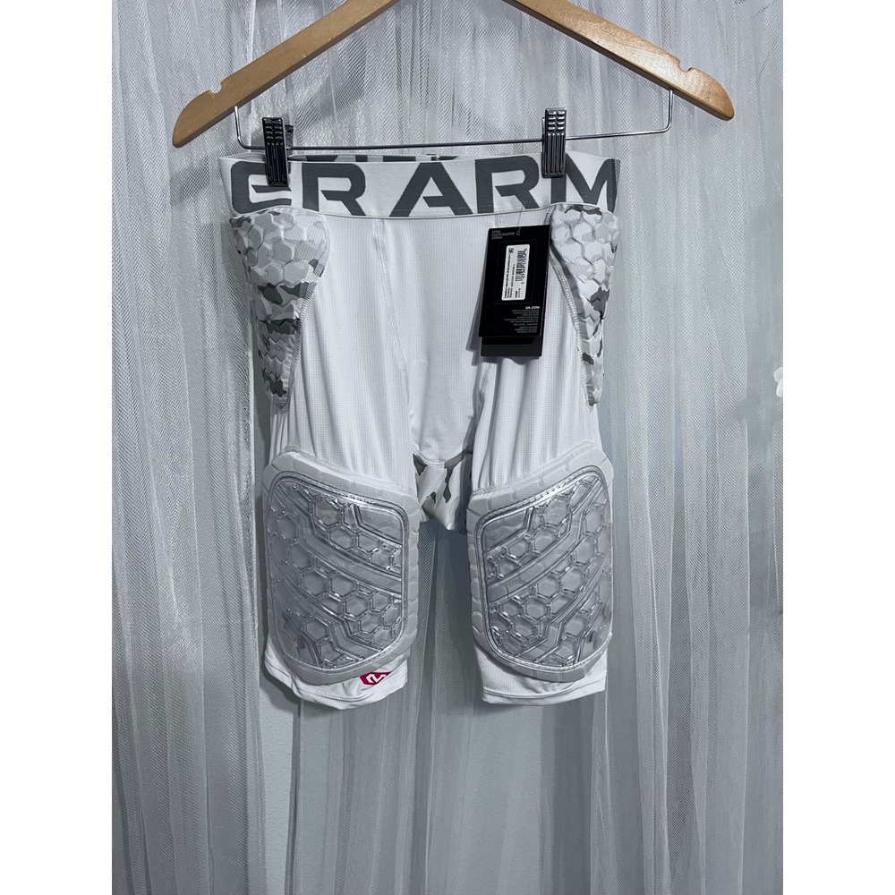 Under Armour Mens HeatGear Padded Football Girdle White Silver Camo Large NEW